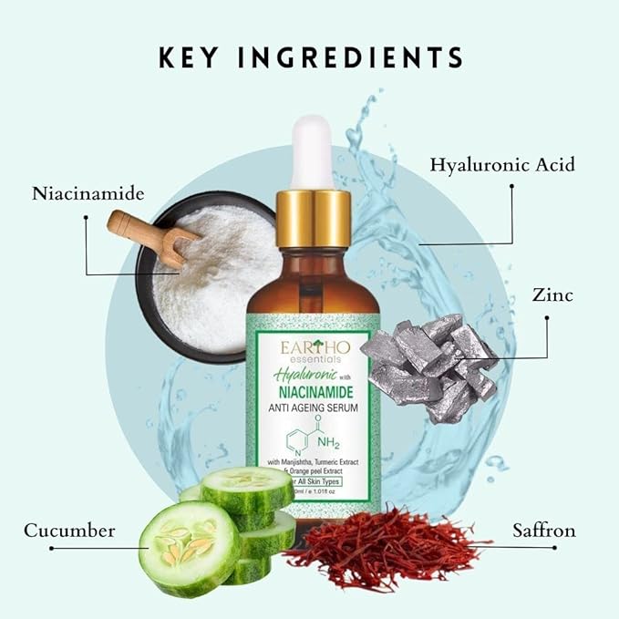 Ayurvedic Hyaluronic with Niacinamide Anti Ageing Serum 30 ML