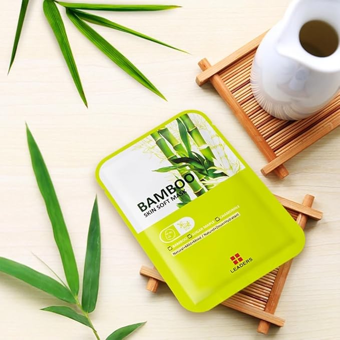 Bamboo Skin Soft Mask - Hydrating Face Mask for Even Skin Tone, Sensitive Skin, and Anti-Aging Korean Skincare (10 Sheets)