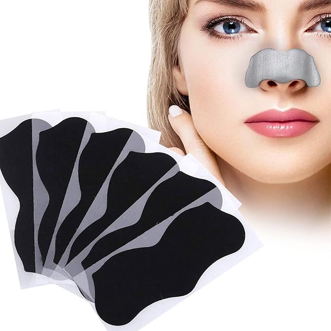 Pore Strips,Natural Charcoal Blackhead Strips for All Skin Type,Nose Strips for Blackheads,Charcoal Pore Cleansing Strips,Black Heads Strip,Nose Blackhead Remover Strip,Blackhead Remover for Face