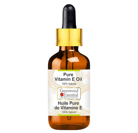 Pure Vitamin E Oil with Glass Dropper Premium Therapeutic Grade for Hair, Skin & Aromatherapy 10ml(0.33 oz)