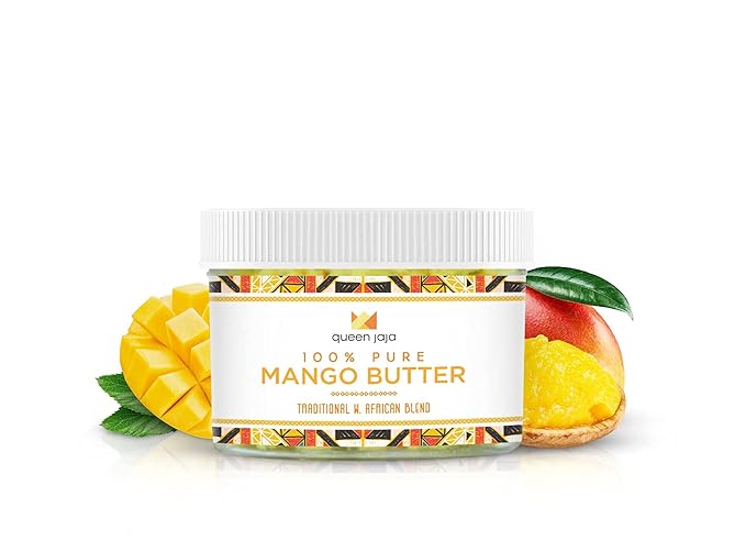 Handcrafted 100% Pure Mango Butter Traditional West African Blend | Crafted in Small Batches | Nutrient Rich Butter | 6 Ounce