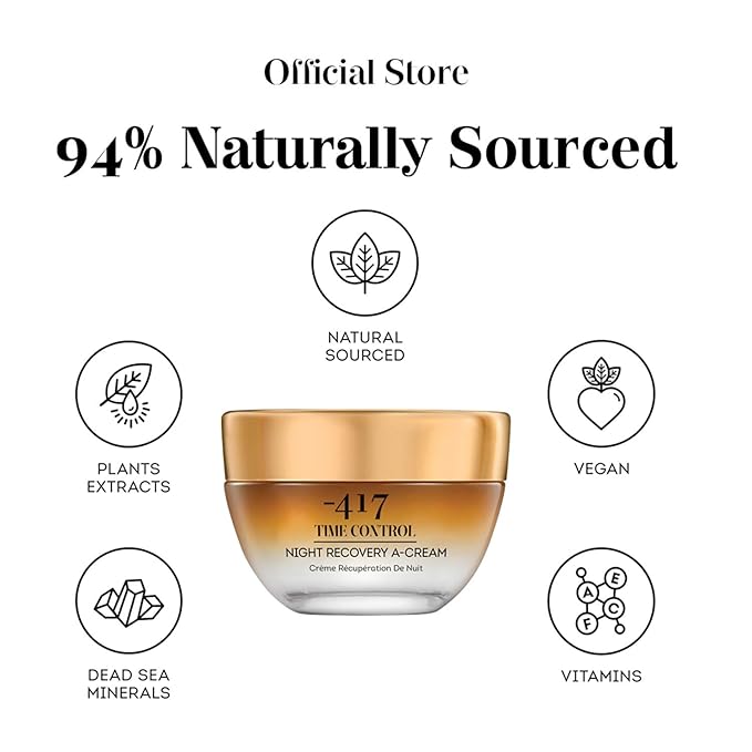 '-417 Dead Sea Cosmetics Time Control Night Recovery A Cream & Face Moisturizer, Wrinkle Recovery Anti-Aging Face Cream