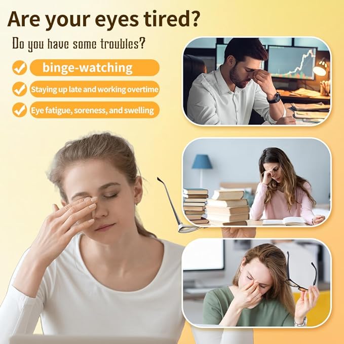 16 Packs Steam Eye Mask, Warm Eye Compress for Dry Eye Sleep Mask, Heated Eye Masks Relaxing Gifts for Women Moist Heat for Eyes Soothing Eye Fatigue, Disposable Eye Mask for SPA Essentials(Chamomile)