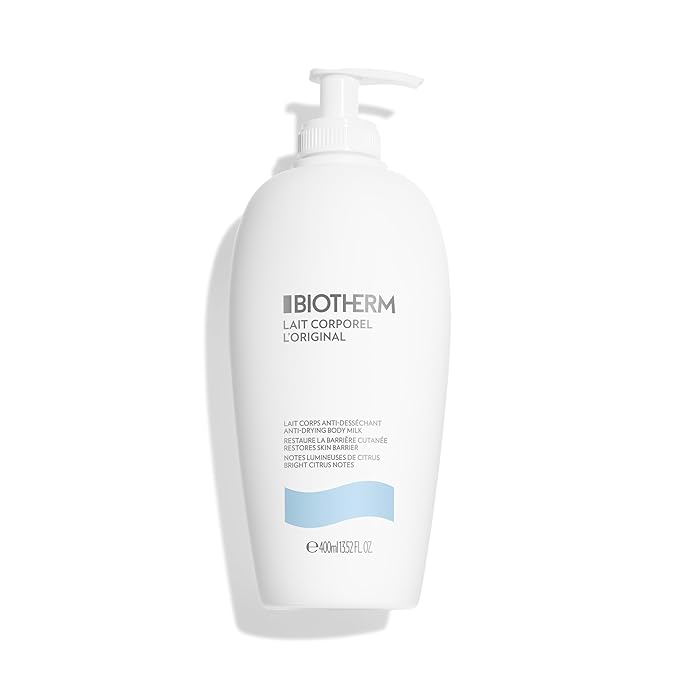 Biotherm Lait Corporel Anti-drying & Repairing Body Milk, For All Skin Types Contains A Blend Of Regenerating Biotech Plankton, Vitamin E, And Nourishing Lipids That Strengthen The Skin Barrier, 13.5