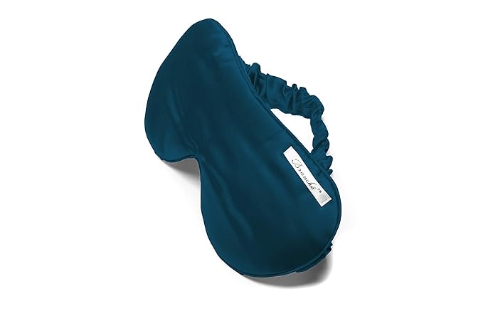 Branche Beauty Belle De Nuit Sleep Mask - Silk Eye Mask 6A Silk 22 Momme Eye Cover Sleepover Shade Blindfold Mask for Luxury Sleep in Total Darkness (Sapphire)