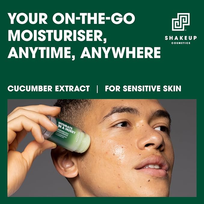 Mens Skincare Sticks Duo, Vegan Formula Including a Moisturiser Stick and Charcoal Face Mask Stick, 2-Step Skincare Kit Perfect for Him. Aka. SHAKEUP THE SKIN STIX DUO