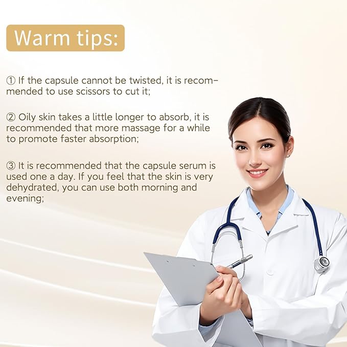 Retinol Serum For Face Anti-Aging 30 Capsules With Scissors, Vitamin C Anti-Wrinkle, Vitamin A Retinol Collagen Anti-Aging Night Serum For Women,Smooth,Hydrate,Firming Skin,Travel Portable