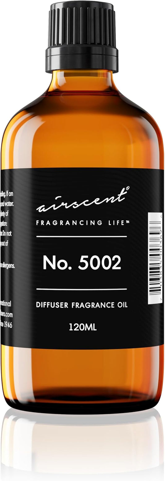 AirScent Creed-Aventus-Inspired Diffuser Oil - No. 5002 Perfume Dupe - Premium Fragrance Oil Blend for Ultrasonic and Waterless Diffusers and Crafting - 120 ml, 4 fl oz Glass Bottle with Dropper