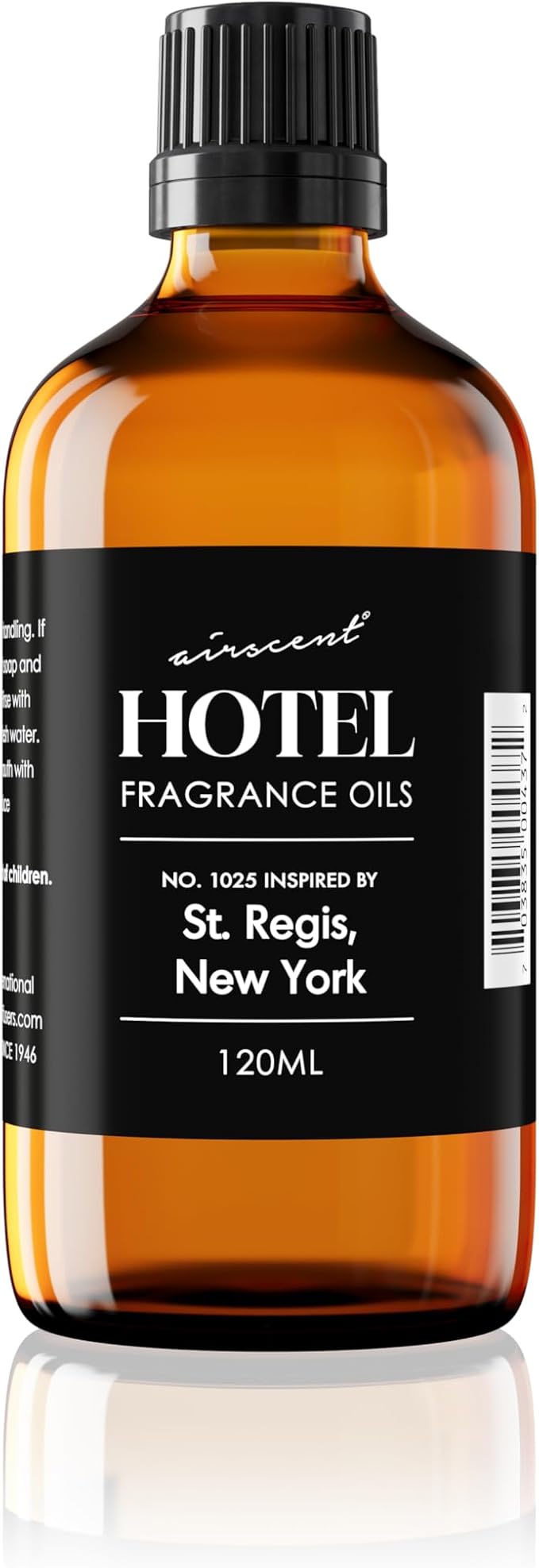 AirScent Hotel Diffuser Oil Inspired by The St. Regis Hotel Scent - Premium Fragrance Oil No. 1025 for Ultrasonic and Waterless Diffusers and Crafting - 120 mL, 4 fl oz Glass Bottle with Dropper