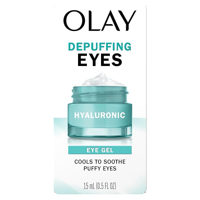 Olay Hyaluronic + Peptide 24 Gel Eye Cream, Fragrance-Free, 0.5oz (15 mL)