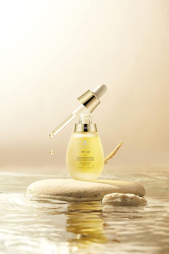 natural cosmetics regenerating facial care oil (35 ml), light texture, quickly absorbed, with coenzyme Q10 & amaranth oil, anti-aging facial oil for all skin types