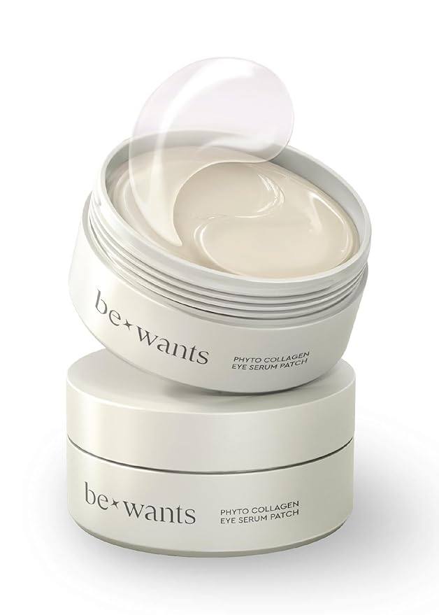 Bewants under eye patches for puffy eyes, Korean under eye mask with vegan collagen and 71.9% bamboo water, patches for dark circles and Cooling, 120 pieces