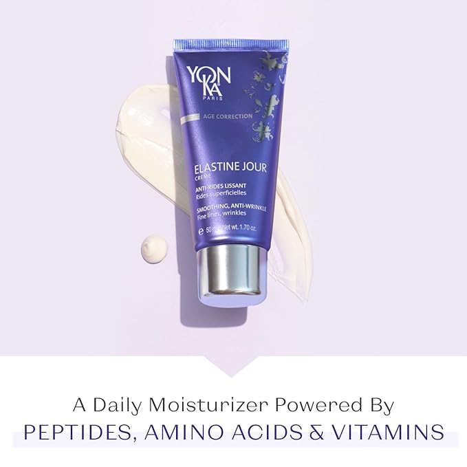 Yon-Ka Elastine Jour & Nuit Anti-Wrinkle Day and Night Cream Set, Anti Aging Facial Moisturizer, Soften Fine Lines and Wrinkles with Vitamin C and Elastin Peptides, Paraben-Free