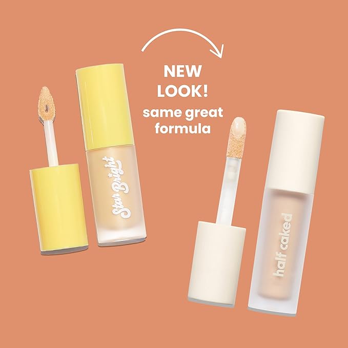 Half Caked Star Bright Liquid Under-Eye Brightener | creamy lightweight formula with light-medium coverage | 4.6ml / 0.16 fl oz (Bright Eyes)