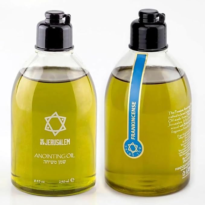 Holy Frankincense Anointing Oil, Extra Virgin Olive & Pure Essential Bible Sacred Oil, Hand-Crafted and Blessed - Natural Scents for Religious Use, Temple Incense - 8.45 Fl Oz