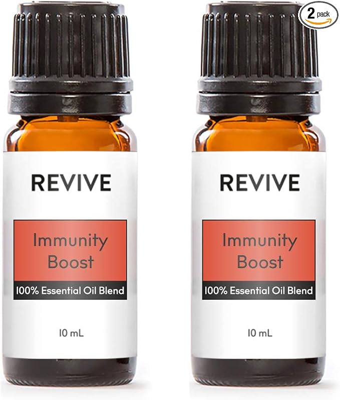 Immunity Boost Essential Oil Blend 2 Pack by REVIVE Essential Oils - 100% Pure Therapeutic Grade, for Diffuser, Humidifier, Massage, Aromatherapy, Skin & Hair Care