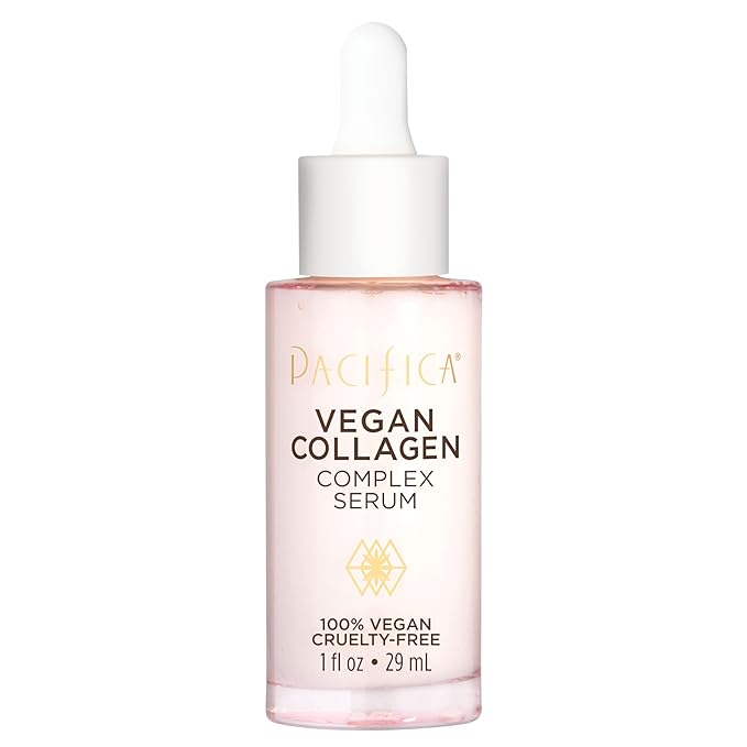 Pacifica Vegan Collagen Complex Face Serum Anti Aging Hydrating Serum w/Hyaluronic Acid for Plumping & Firming Collagen Boosting Facial Serum for Fine Lines & Wrinkles Clean Dermatologist Tested