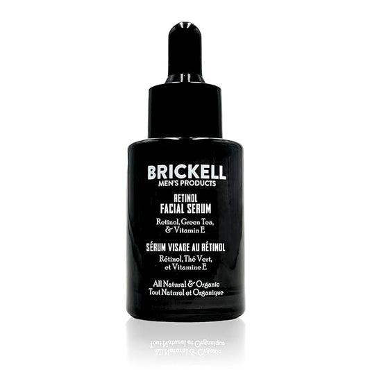 Brickell Men's Retinol Skin Care Serum Treatment For Firming Face Lines & Eye Wrinkles, Deep Hydrating Facial Skincare Serum For Anti-Aging, Fragrance Free, 1 Ounce