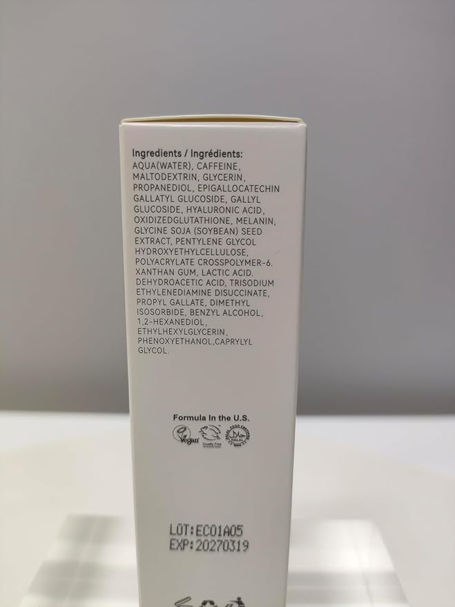 Caffeine Solution 5% + EGCG, Caffeine Eye Serum For Face, Moisturizing Under Eye Solution For Reduces Dark Circles & Puffiness, 30ML (1, 2PC)