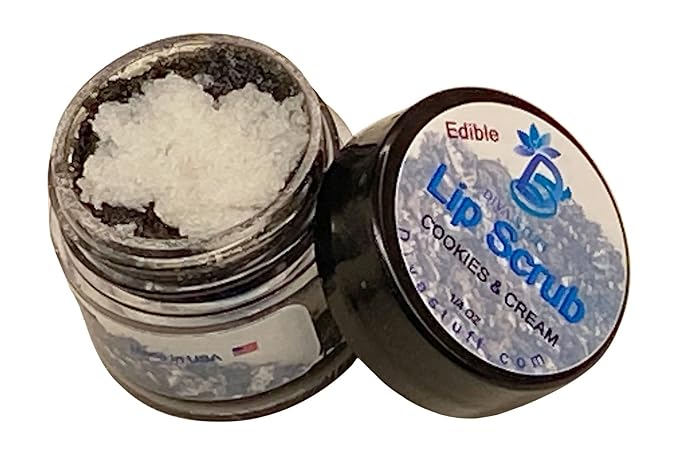 Diva Stuff Ultra Hydrating Lip Scrub for Soft Lips, Gentle Exfoliation, Moisturizer & Conditioner, ¼ oz - Made in the USA (Cookies and Cream)