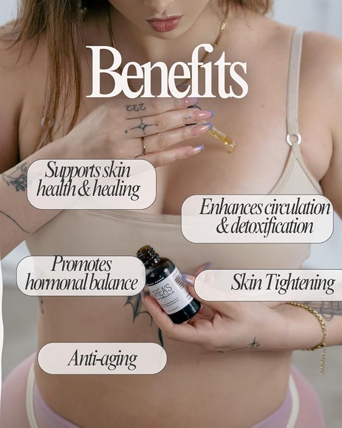 Brea's Breast Wellness Serum – Botanical Essential Oil Blend with Frankincense, Geranium, Evening Primrose & Jojoba for Soothing Massage & Skin Hydration – 1 fl oz