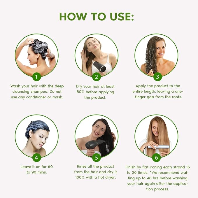 Ravenna B-tox Organic Kit, 52.8 Fl Oz - Hair B-tox Treatment & Argan Oil Mask for Anti-Frizz, Volume Reduction, Smoothing Hair