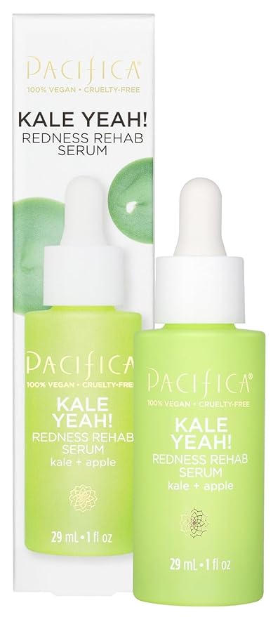 Pacifica Kale Yeah! Redness Rehab Serum – Niacinamide & Super Greens Face Serum to Calm Redness, Minimize Pores & Oil, Soothing Anti-Redness for Oily/Combination Skin Vegan Dermatologist Tested