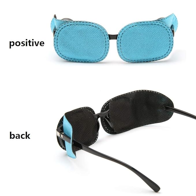 12PCS Amblyopia Eye Patch For Glasses, Children Weak Eye Patches for Strabismus Amblyopia, No irritation to skin (6 Pieces Pink, 6 Pieces Blue)