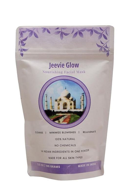 100% Natural - Indian Healing Facial Pack Mask for Acne Prone Skin - Gentle Pore Cleansing Mask for Smoother & Softer Skin - Promotes Collagen & Minimizes Discoloration