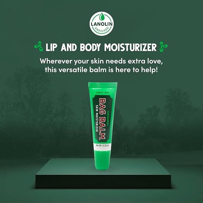 Bag Balm Original On-the-Go Lip Balm Tubes for Chapped Lips, Dry Hands, Skin Irritations and More - 0.33oz, 6 Pack