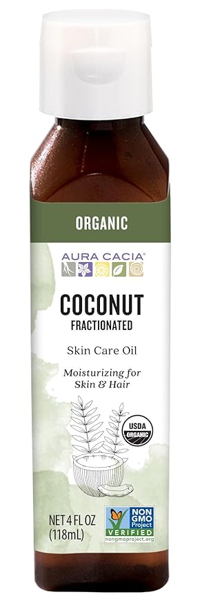 Aura Cacia Certified Organic Fractionated Coconut Oil | 4 fl. oz.