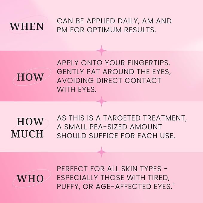 Amarose Anti-Aging Eye Gel – Brighten, Cool, and Hydrate for Dark Circles, Puffy Eyes, and Wrinkles – Organic Eye Treatment Cream - Experience the Ultimate Under Eye Treatment Gel for a Radiantly Yout