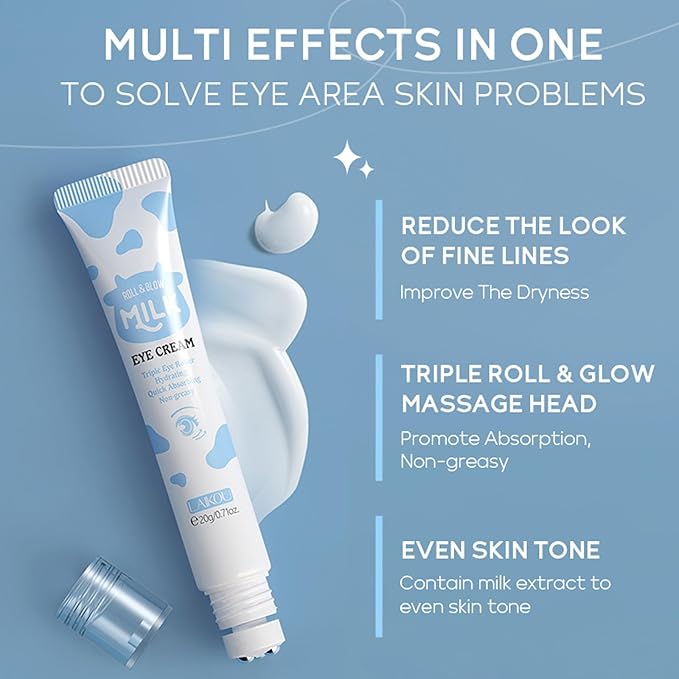 Milk Face Routine Set, 5Pcs Moisturizing Facial Skin Care Sets, Long-lasting Hydrating, Enhance Skin Elasticity, Face Care Kit Include Cream, Cleanser, Eye Cream, Moisturizer, Sunscreen
