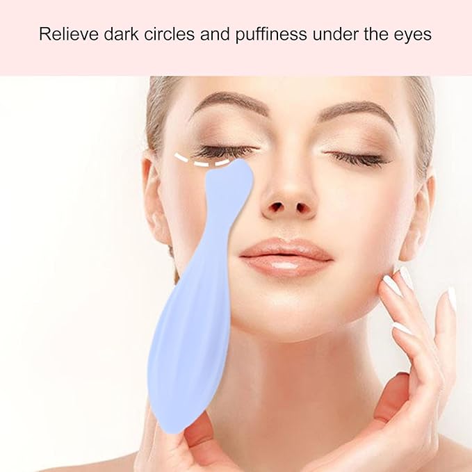 Silicone Handheld Face Massage Face Roller, Face Roller for Face and Eye Face Beauty Roller, Face Roller Beauty Silicone Massage Tool for Men Women Mothers Day Gifts,(Blue)