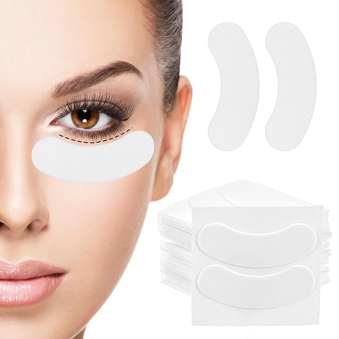 200 Pcs Natural Anti-sensitive Foam Under Eye Patches Pads Eyelash Extensions Tech Supplies Stick Well No Lint Microfoam Disposable Lash Pads Beauty Tools Kit Fit Most Eye Shape