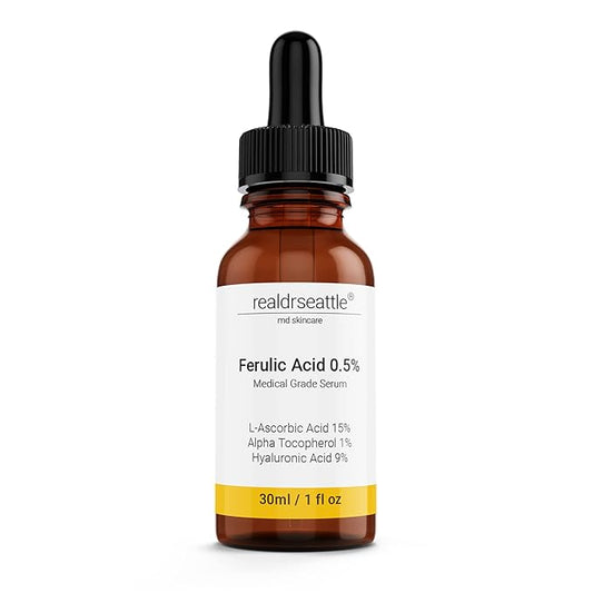 Ferulic Acid Serum Skin Care 20% Vitamin C Hyaluronic Acid Serum + CE Ferulic Acid - Potent Anti Aging, Anti Wrinkle