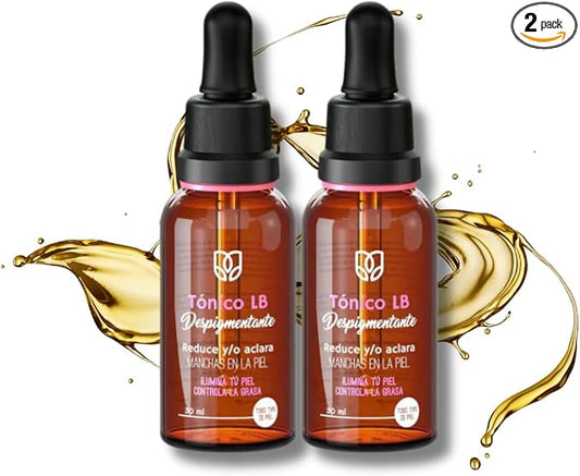 LB Tónico Facial x2 Pack: Despídete de las Manchas y Logra UNA Piel Radiante | Despigmentante LB para un Rostro Luminoso y Uniforme