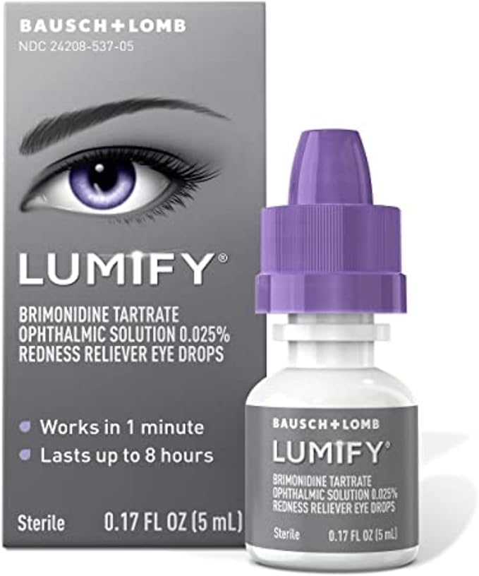 LUMIFY Redness Reliever Eye Drops, For Whiter & Brighter Looking Eyes, 0.17 Fl Oz (5 mL)