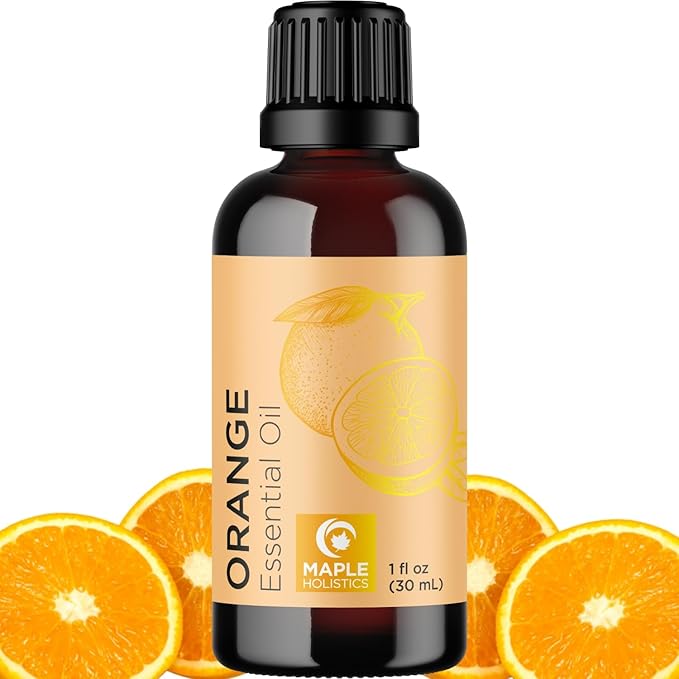 Pure Sweet Orange Essential Oil - Cold Pressed Orange Oil Essential for Diffuser Humidifier and Skin Use - Aromatherapy Diffuser Oil and Cleansing Citrus Essential Oil for Hair Skin and Nails