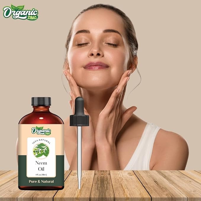 Neem (Azadirachta Indica) Oil | Pure & Natural Carrier Oil for Skin Care & Hair Care - 118ml/3.99fl oz