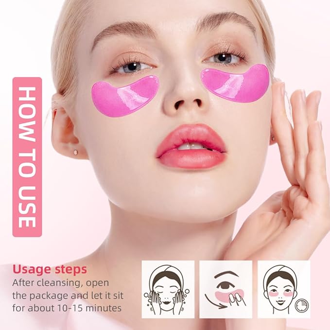 BIODREL- Under Eye Patches (20 Pairs) for Dark Circles, Puffy Eyes, Wrinkles, Eye Bags Treatment - Collagen Mask for Men & Women with Retinol, Vitamin C - Cooling Eye Gel Pads - Puffiness Care Masks