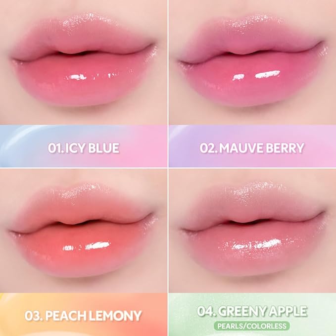 TIRTIR Water Mellow Lip Balm, 01 Icy Blue, 0.11 Fl Oz – pH Color Changing Organic Korean Lip Care, Lightweight Deep Hydration Lip Moisturizer for Women Men, Paraben Free