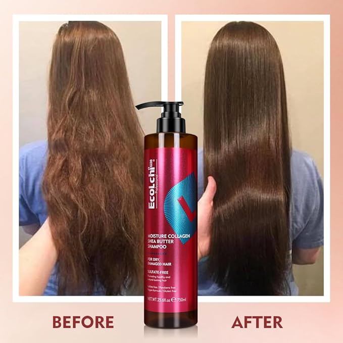 Ecolchi Hair Mask Argan Oil Shampoo and Conditioner Set Conditioning Moisture Collagen Deep Repair Hair Treatment Shampoo Conditioner Set for Dry and Damaged All Hair Types 550+60+2X750ml