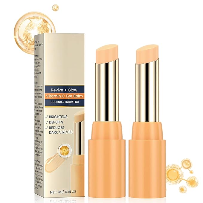 2PCS Revive Glow Vitamin C Eye Balm, Reducing Dark Circle,Hydrating Eye Cream,Improve Dark Circles,Reduces Puffiness (2pcs)