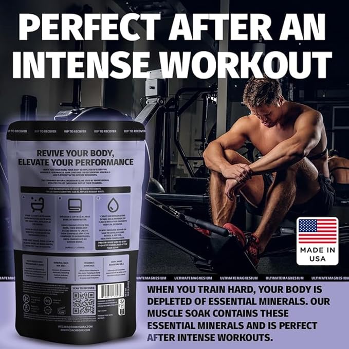 3 Pack Bundle: Coach Soak Recovery Bath Soak, Epsom Salt Bulk - Bath Salts Bulk, 3 Pack Bundle - Total of 9 Pounds (Lavender)