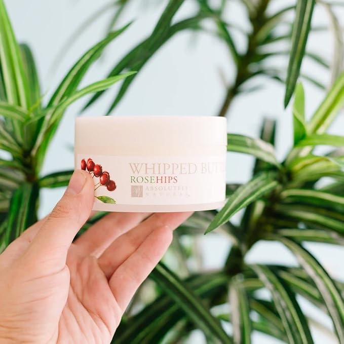 Rose Hips Whipped Body Butter 5oz with Nourishing Shea Butter and Coconut Oil Paraben Free Vegan Made in USA