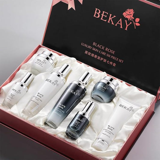 Anti-Wrinkle Skin Care Set Black Rose Moisturizing Hydrating Skin Care Kit For All Types Of Skin Valentine's Day Gift