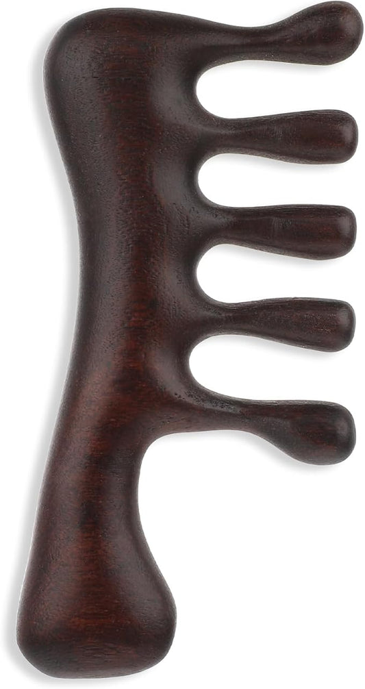 Scalp Gua Sha Comb, Loc Comb for Retwist, Scalp Massage Comb, Wooden Massage Head Comb, Wide Tooth Sandalwood Hair Comb, Wooden Scalp Massager Comb for Women, Men