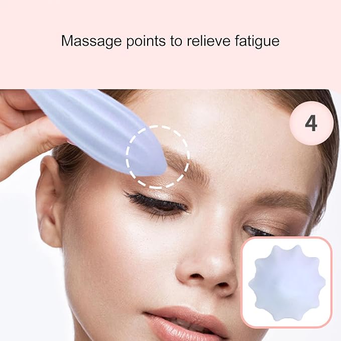Silicone Handheld Face Massage Face Roller, Face Roller for Face and Eye Face Beauty Roller, Face Roller Beauty Silicone Massage Tool for Men Women Mothers Day Gifts,(Blue)