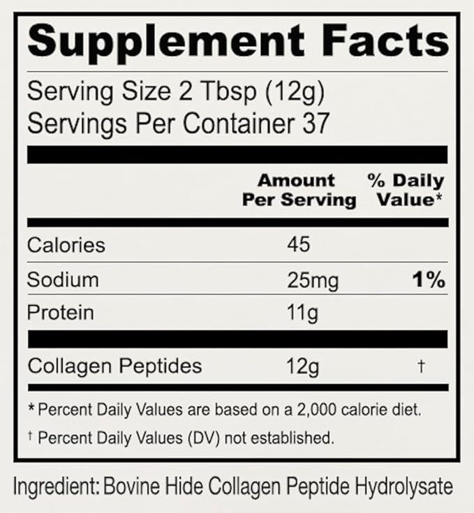 Anthony's Collagen Peptide Powder, 1 lb, Pure Hydrolyzed, Gluten Free, Keto and Paleo Friendly, Grass Fed, Unflavored, Non GMO